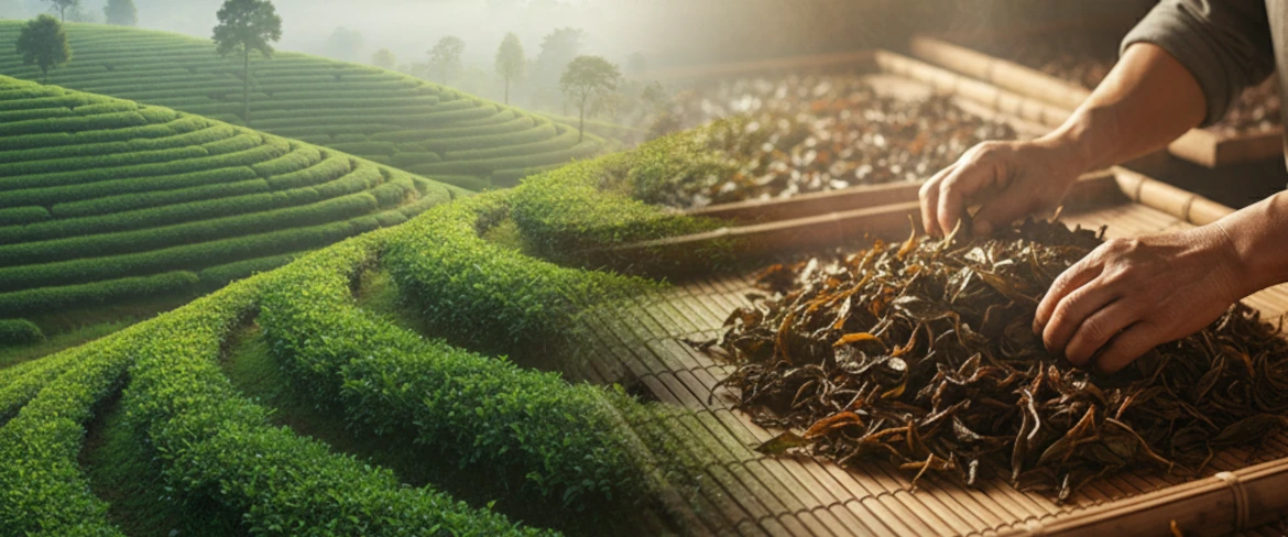 Der Herstellungsprozess von losem Schwarztee – Fermentierung und Trocknung