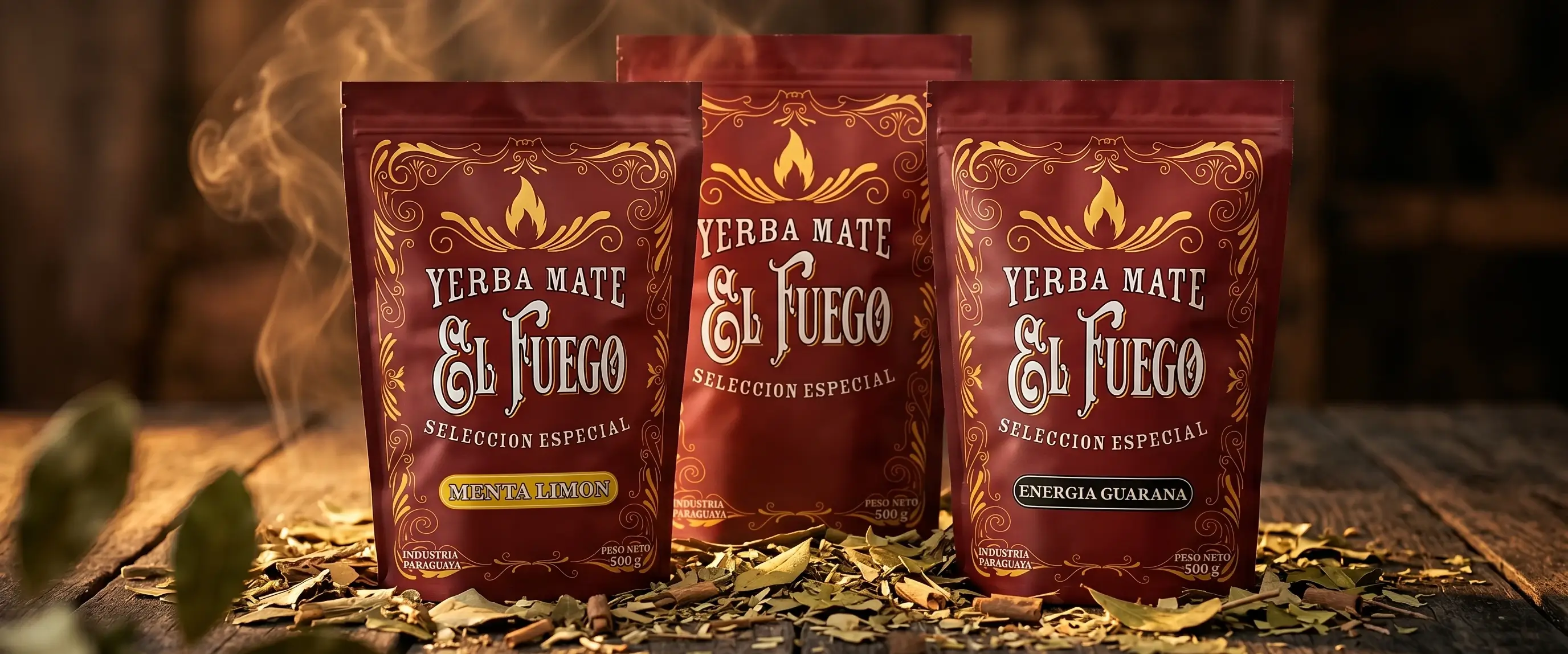 Drei Yerba-Mate-Sorten von El Fuego – wirklich kräftiger Yerba Mate.