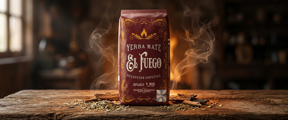 El Fuego 1 kg Papierverpackung – kräftige und intensive Yerba Mate, direkt am Ursprungsort verpackt.