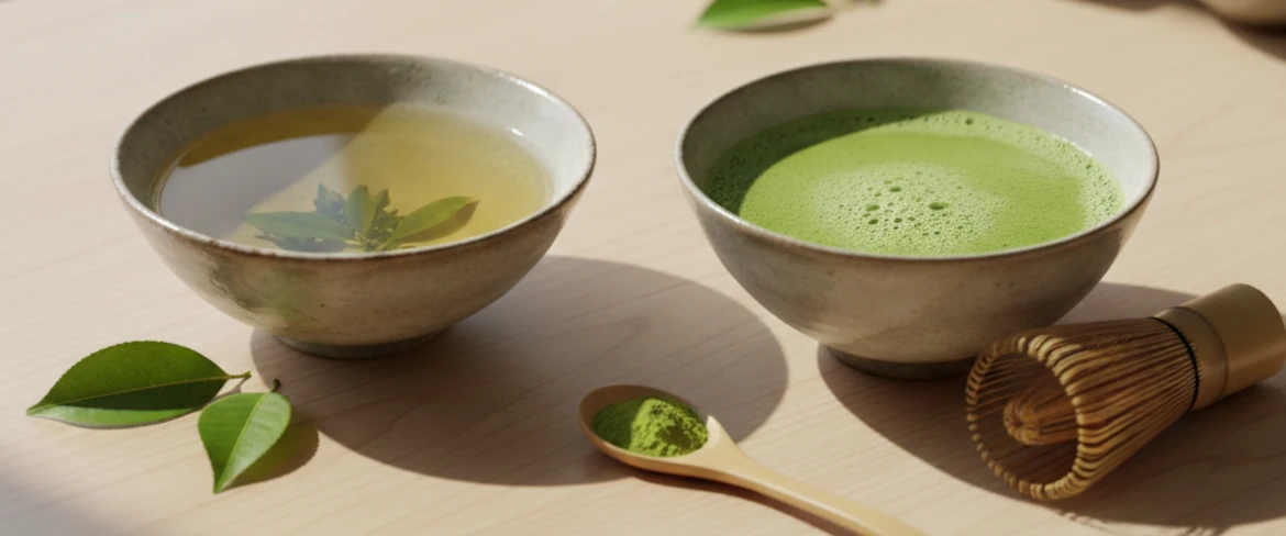 Matcha vs. Grüner Tee – Unterschiede in Farbe, Textur und Eigenschaften