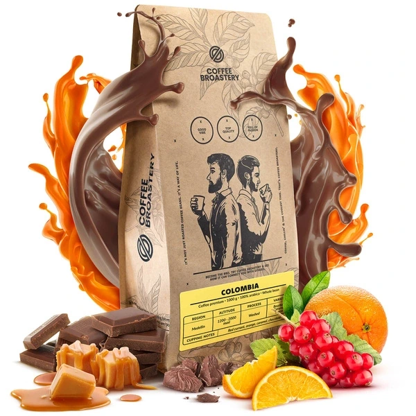 Bro Coffee Roastery Kolumbien Medellín – Premium-Kaffeebohnen mit Noten von roten Johannisbeeren, Orange, Karamell und Schokolade.