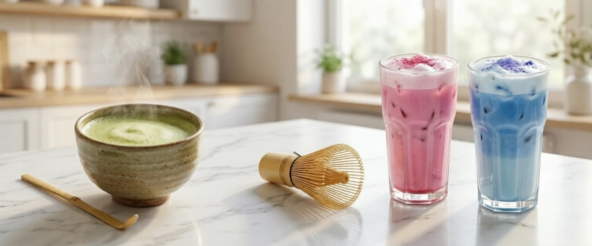 Traditioneller Grüntee vs. farbenfroher Matcha – enthält Matcha Koffein? Ein Vergleich der Eigenschaften