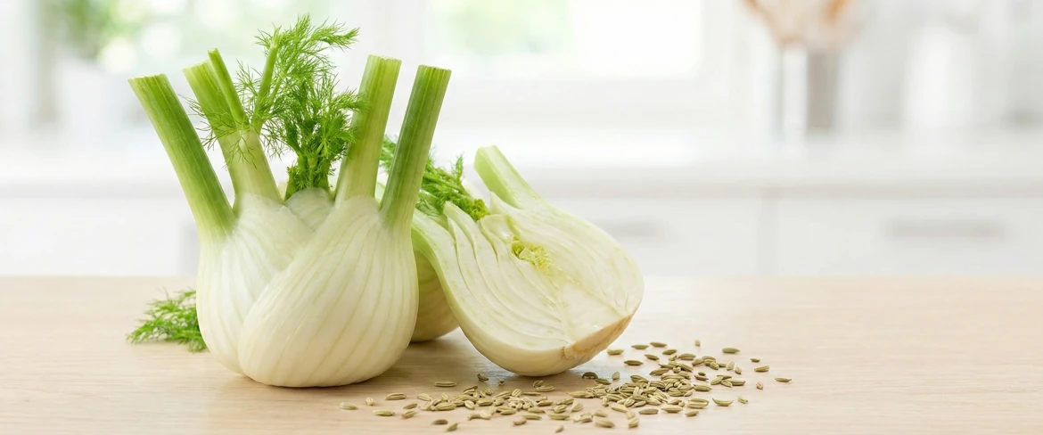 Wie Fenchel aussieht – italienische Fenchelknolle, Blätter und Fenchelsamen