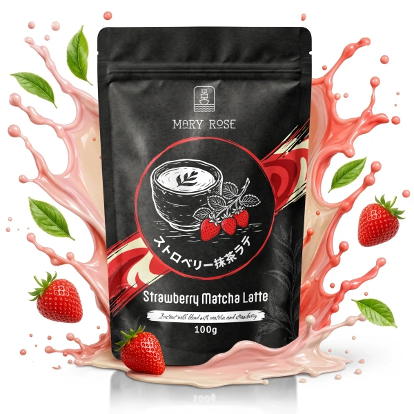 Mary Rose Strawberry Matcha Latte – Erdbeer-Matcha-Latte.