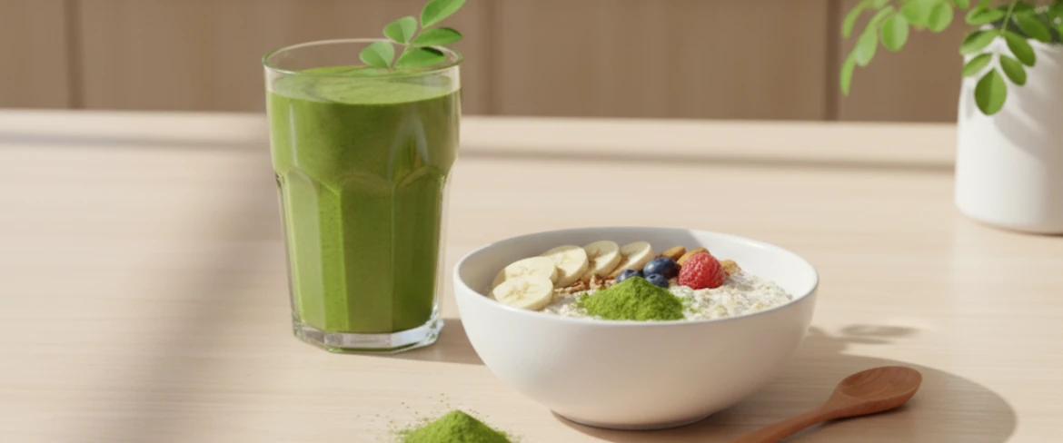 Alltägliche Verwendungsmöglichkeiten für Moringa – Moringa-Pulver in Smoothies und gesunden Gerichten