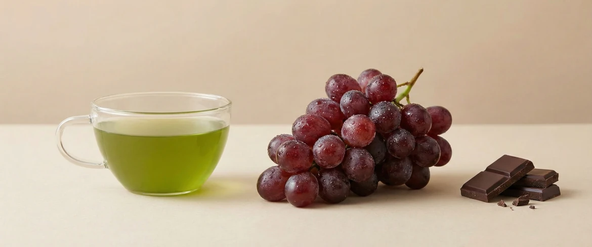 Die stärksten Polyphenole – Resveratrol, Quercetin und EGCG in pflanzlichen Produkten
