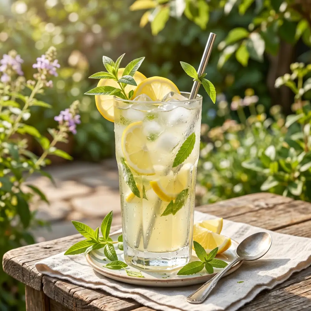 Sommerliche Limonade mit Zitronenverbene