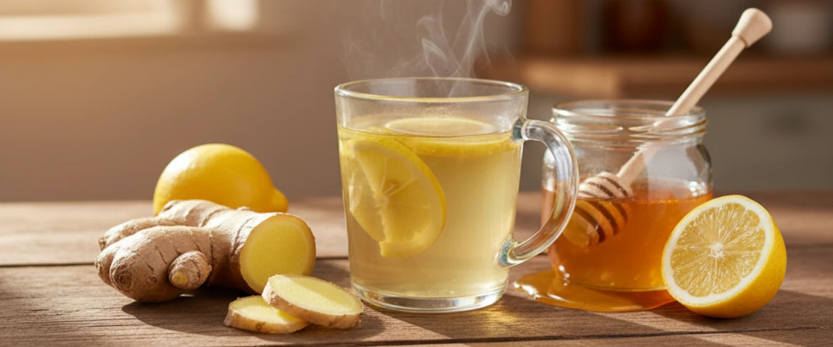 Tee mit Ingwer, Honig und Zitrone