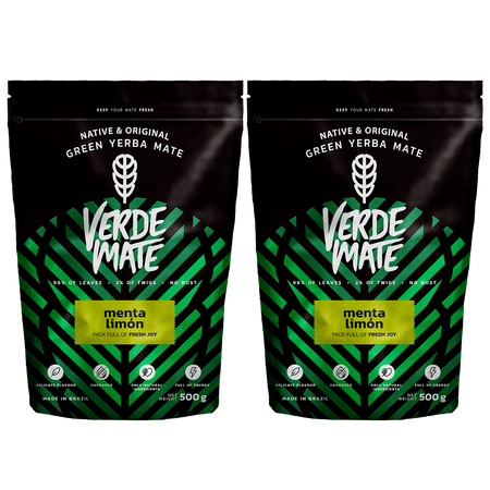 2x  Verde Mate Green Menta Limon 0,5kg