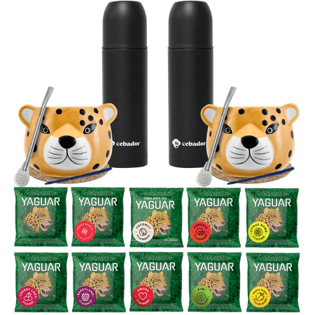 Yerba Mate Yerbomos bombilla Set für zwei Personen 