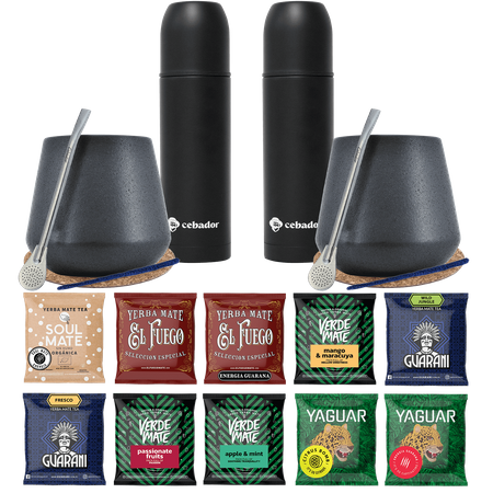 Yerba Mate Yerbomos bombilla Set für zwei Personen 