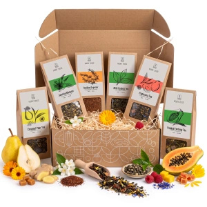 Geschenkset mit losem Tee von Mary Rose: verschiedene Geschmacksrichtungen 6x50g