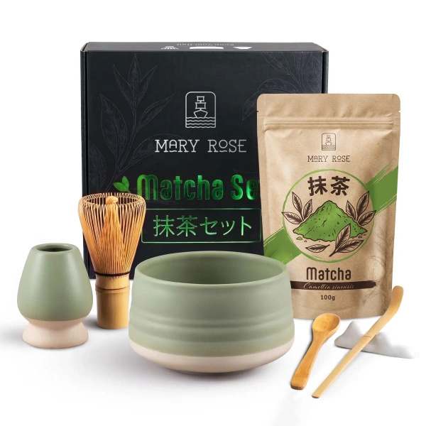 Geschenkset: Matcha + Matchawan + Bambuszubehör