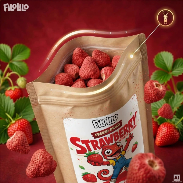 FiloLilo – Gefriergetrocknete ganze Erdbeeren 20 g
