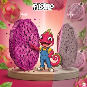 FiloLilo – Gefriergetrocknete Drachenfrucht (Scheiben) 100 g