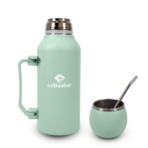 YerbaGo – Thermos mit Kalebasse und Bombilla 1,3 L – pistazie
