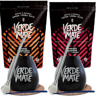 Set Yerba Mate Bombilla Mate Becher für zwei Personen 1kg