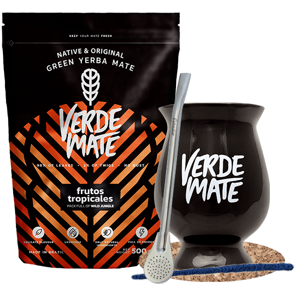 Set Mate Becher Yerba Mate Guarani Elaborada 0,5kg