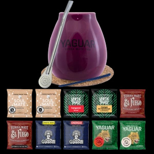 erba Mate Starter Kit Kalebasse Bombilla 10x50g