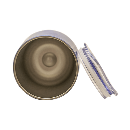 TermoLid – Stahl-Mate Becher mit Deckel – Cebador (Silberfarbe) –350 ml