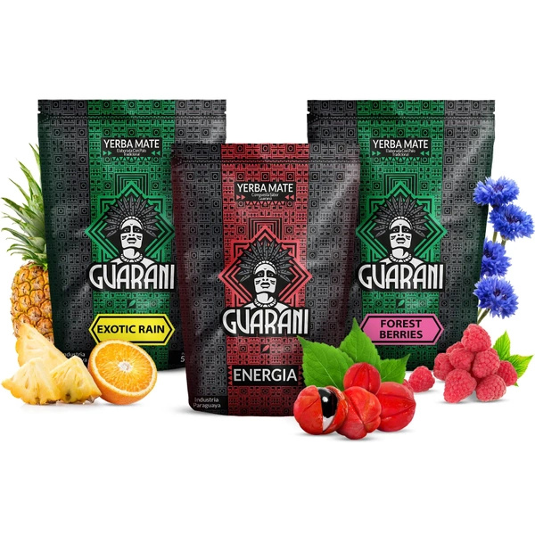 Mate Tee Guarani Energie und Frucht Set 3x500g