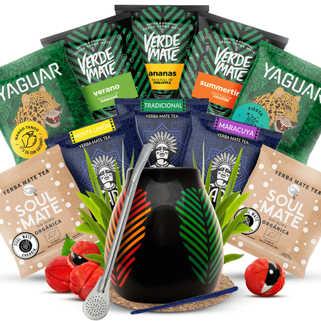 Mate Tee Set 10x50g Kalebasse + Bombilla