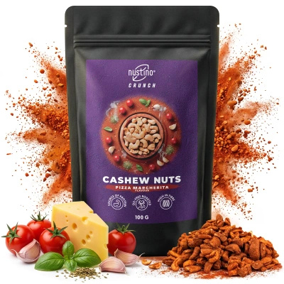 Nustino Crunch – Geröstete Cashewkerne – Pizza Margherita Flavour 100 g