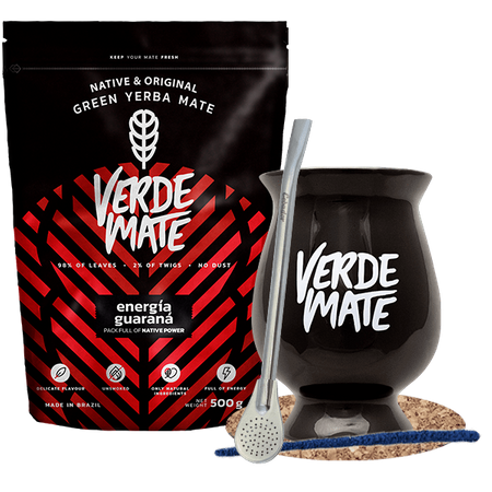 Starter Set Bombilla Mate Becher + Yerba Mate Verde