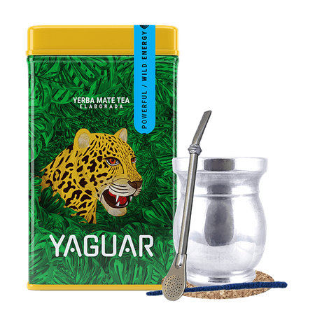 Set Yerbera Yaguar Wild Energy 0.5kg Palo Santo