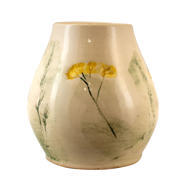 Keramische Mate Becher Flora Yellow 300 ml – Crater-Serie