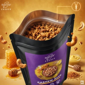 Nustino Crunch – Geröstete Cashewkerne – Honey Mustard Crunch 100 g