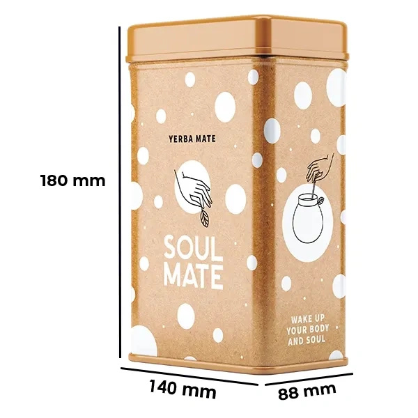 Yerbera – Metalldose + Soul Mate Orgánica Siempre 0,5 kg