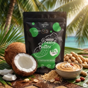 Nustino – Erdnussbutter in Pulverform – Coconut (ohne Zuckerzusatz) 400 g