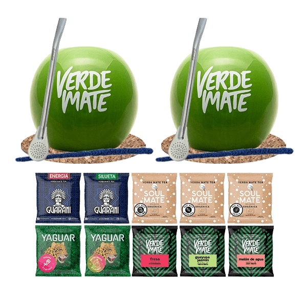 Set Mate Becher Mate Becher Yerba Verde Mate Green 10x50 - Mate Tee Kaufen