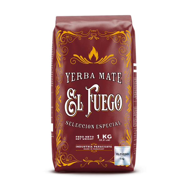 Mate Tee Set: El Fuego Elaborada 1kg + Kalebasse + Bombilla