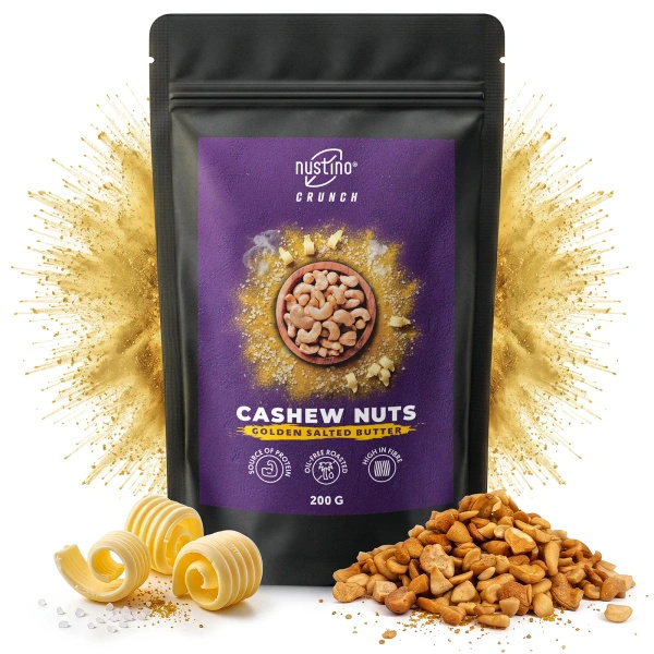 Nustino Crunch – Geröstete Cashewkerne – Golden Salted Butter 200 g