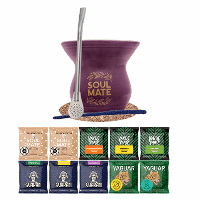 Mate Tee Set 10x50g Kalebasse + Bombilla