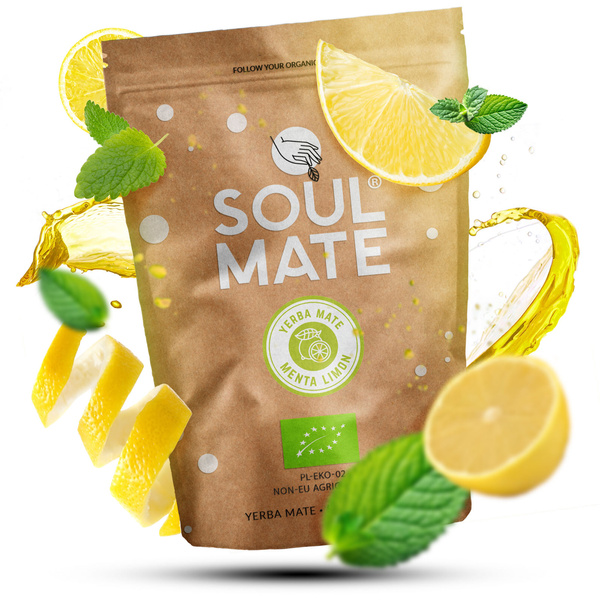 Mate Tee Set Soul Mate Organica Menta Limon 500g 0,5kg Kalebasse + Bombilla