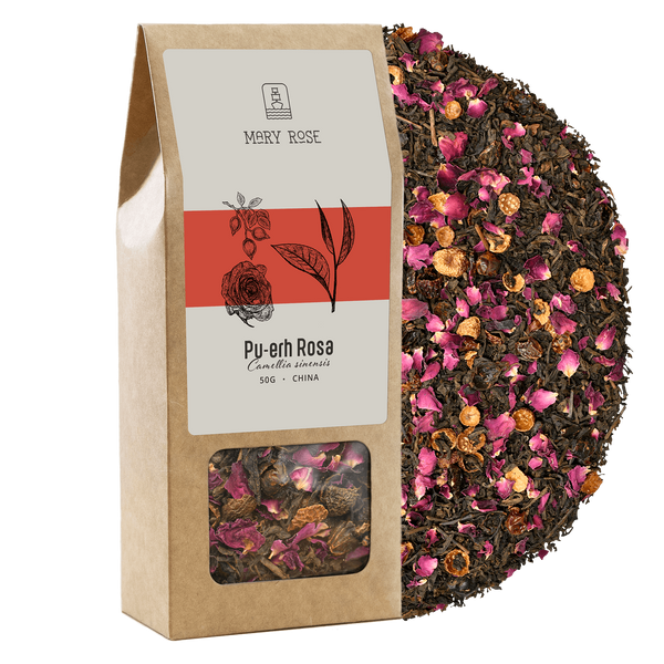 Mary Rose - Tee Pu-erh Rosa - 50 g