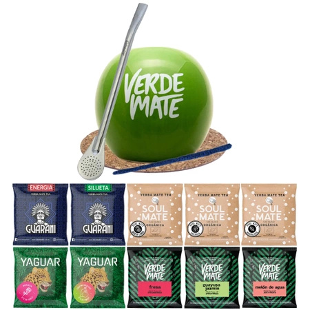 Starter Set Yerba Mate Mate Becher Bombilla 10x50g 0,5kg