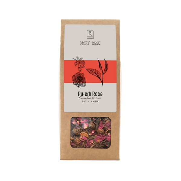 Mary Rose - Tee Pu-erh Rosa - 50 g