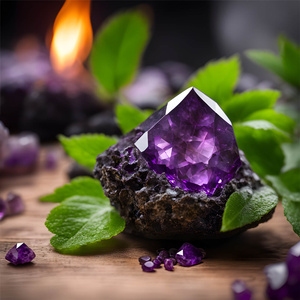 Set aus Natursteinen, Kristallen und Räucherwerk - Esoterik, Yoga, Meditation