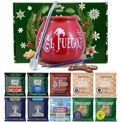 Mate Tee Winter Geschenkset 10x50g Kalebasse + Bombilla