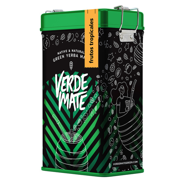 Yerbera – Metalldose + Verde Mate Green Frutos Tropicales 0,5 kg