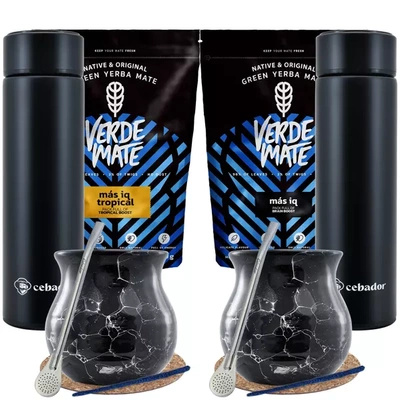 Yerba Verde Mate Thermoskannen-Set für zwei Personen 1kg