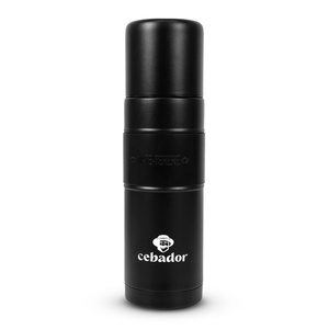 Yerbomos XL ALL IN ONE - 750 ml - Mate Becher, Thermosflasche und Bombilla in einem Zubehör (schwarz)