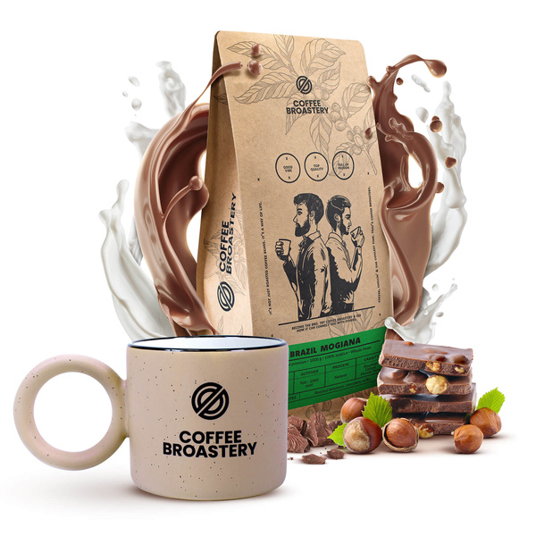 Coffee Broastery Set: Brazil Mogiana Kaffee + Becher