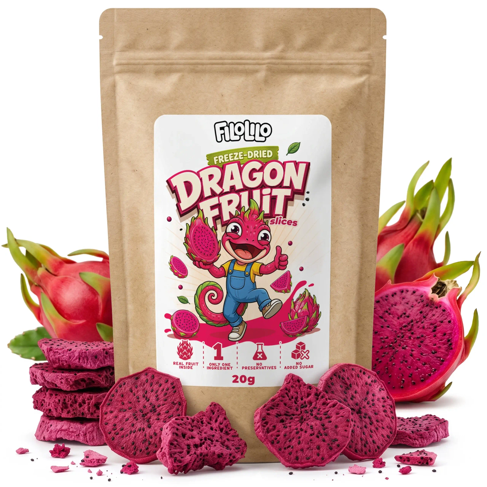 FiloLilo gefriergetrocknete Drachenfrucht