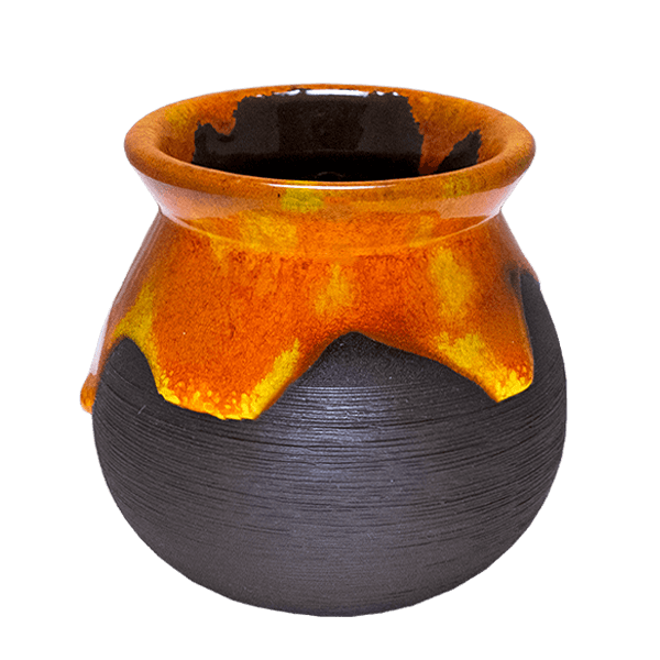 Mate Becher aus Keramik ARCILLA orange