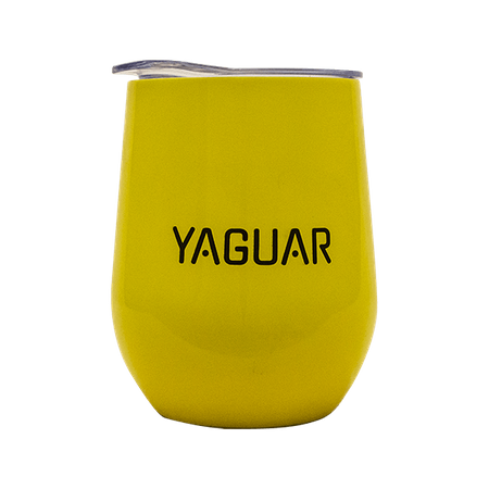 TermoLid – Stahl-Mate Becher mit Deckel – Yaguar (gelb) – 350 ml